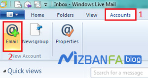 تنظیم Windows Live Mail