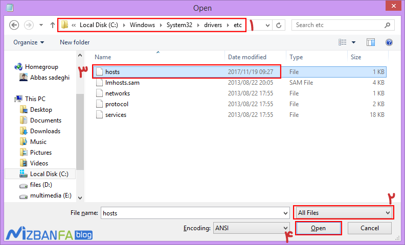 آموزش نحوه ست کردن ویرچوال هاست روی ویندوز با ویرایش فایل hosts