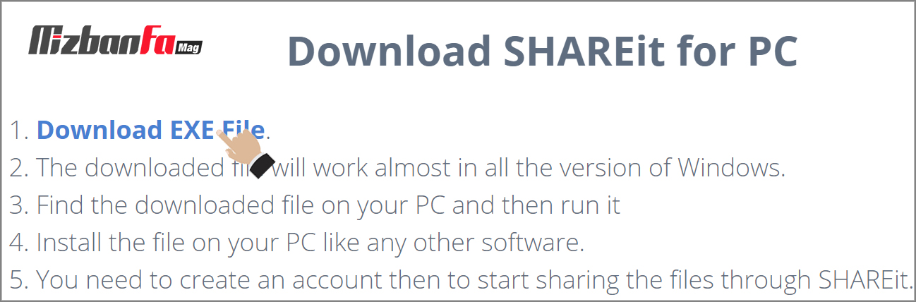 دانلود برنامه shareit برای کامپیوتر