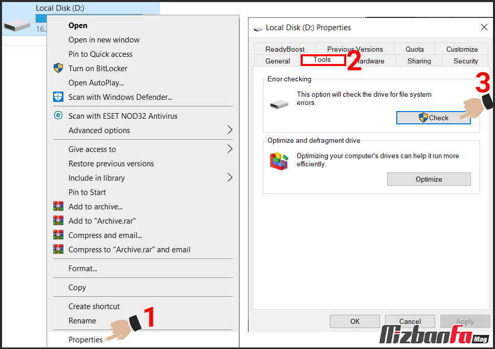 DISKCHK - رفع مشکل استفاده 100 درصد از هارد دیسک در ویندوز