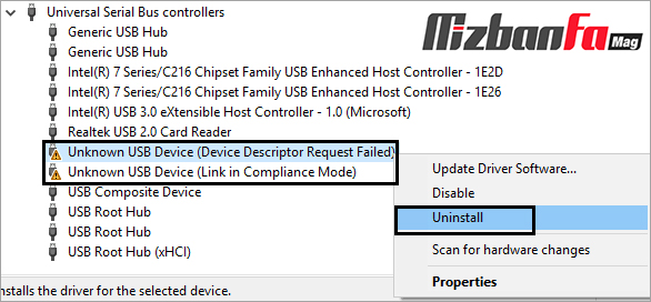 unknown devices - رفع مشکل عدم شناسایی پورت USB در ویندوز