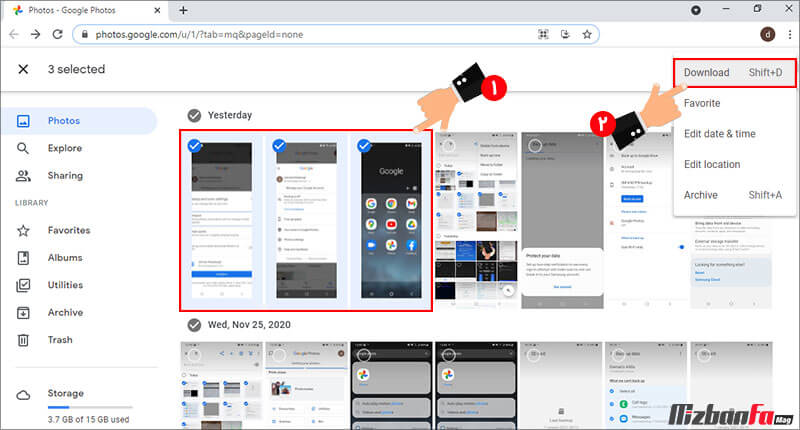 آموزش ذخیره عکس در گوگل فوتو