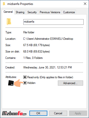 نمایش فایل های مخفی در ویندوز