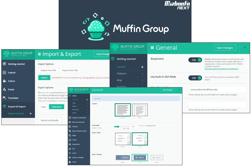 صفحه ساز اختصاصی Muffin Builder قالب betheme