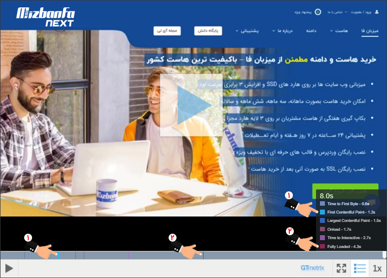 زبانه Video در Gtmetrix چیست