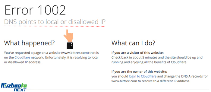 ارورهای ۱۰۰۰ Cloudflare