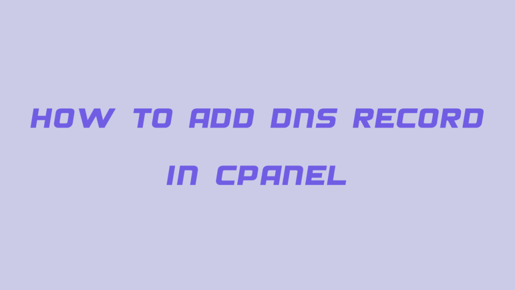 تنظیم رکوردهای dns در سی پنل