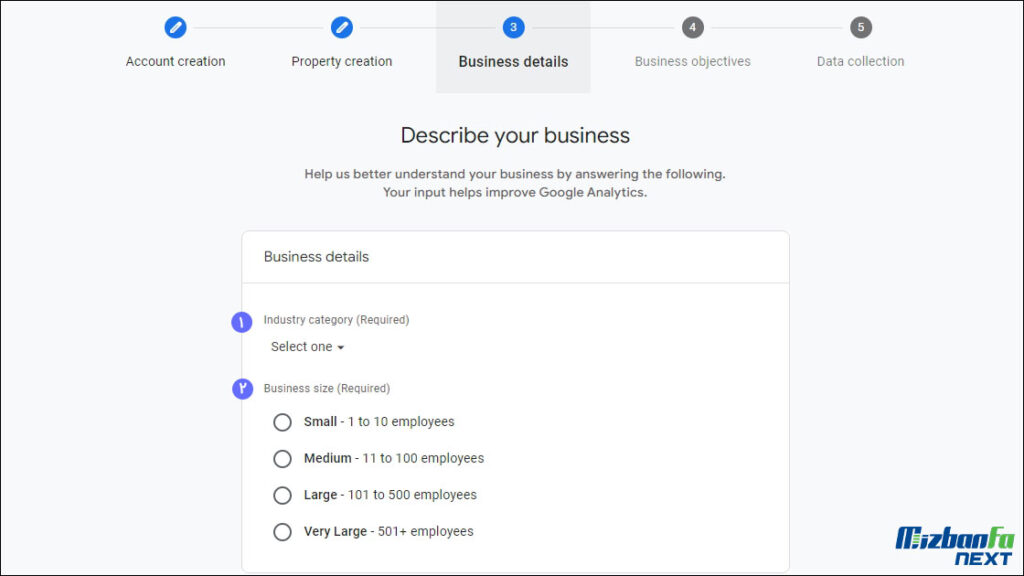 روش  Business details در گوگل آنالیتیکس 