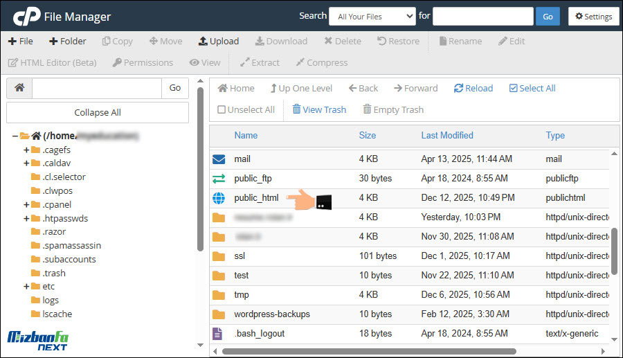 آموزش با فایل منیجر هاست سی پنل