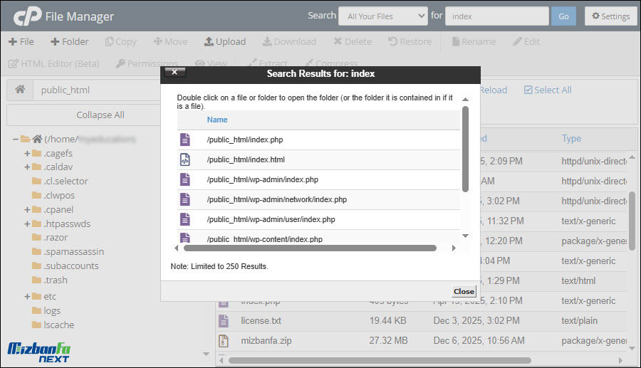 آموزش کار با فایل منیجر هاست