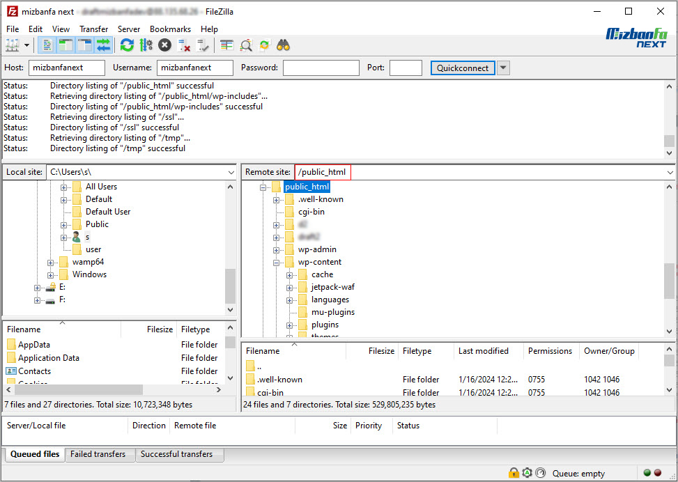 آپلود فایل با filezilla-آموزش آپلود فایل با filezilla