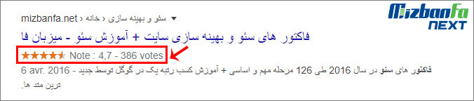 افزونه ستاره دار کردن مطالب در نتایج گوگل