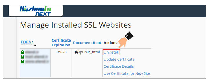 غیرفعال کردن ssl در سی پنل
