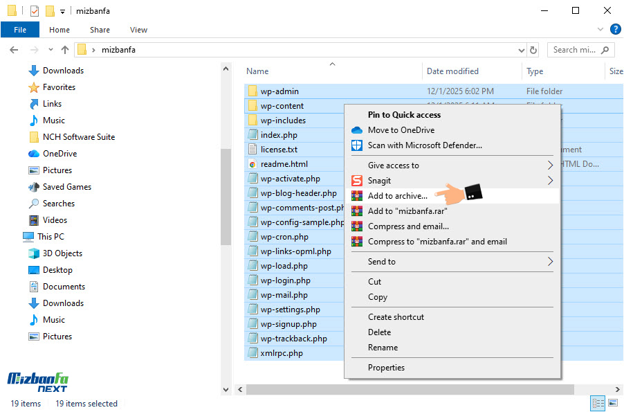 آپلود فایل های سایت روی هاست