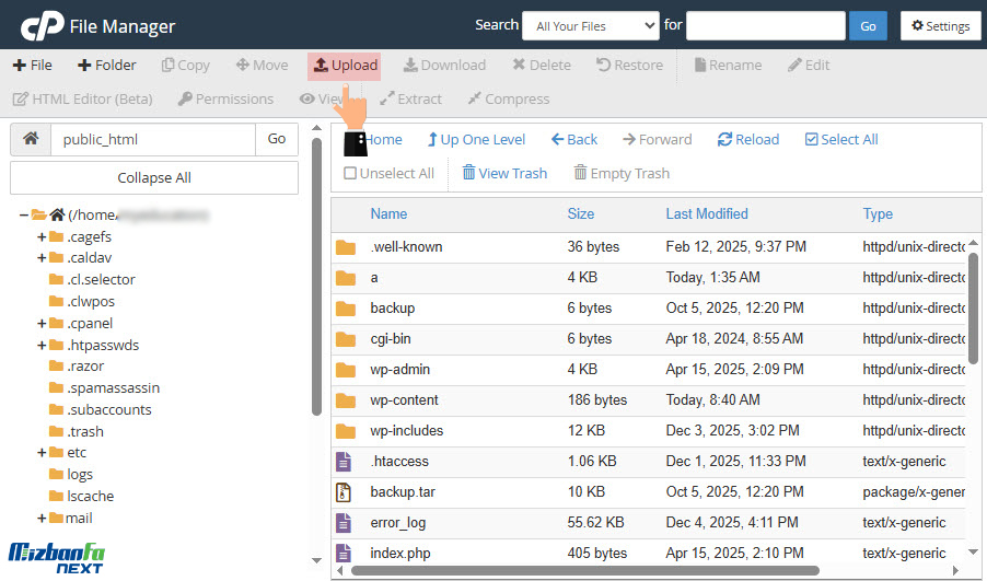 آپلود سایت روی هاست
