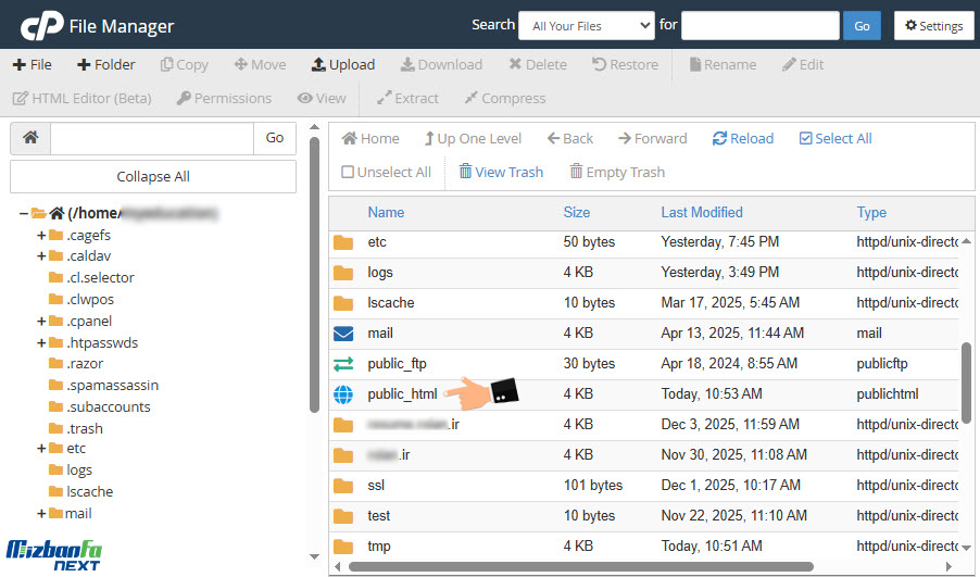 آپلود سایت روی هاست
