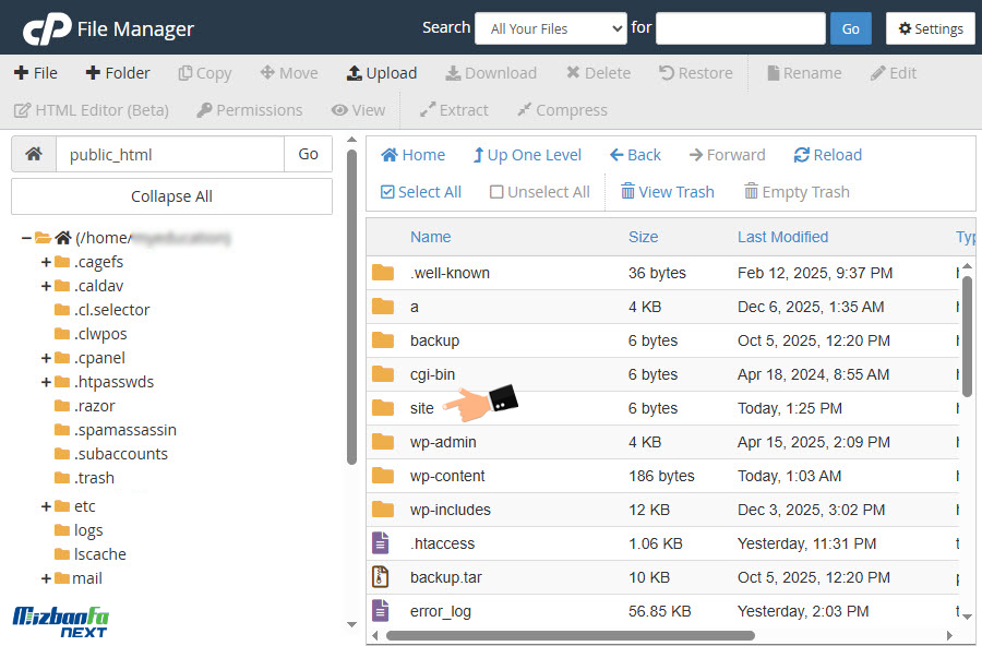 نحوه ایجاد فایل های html و php در سی پنل
