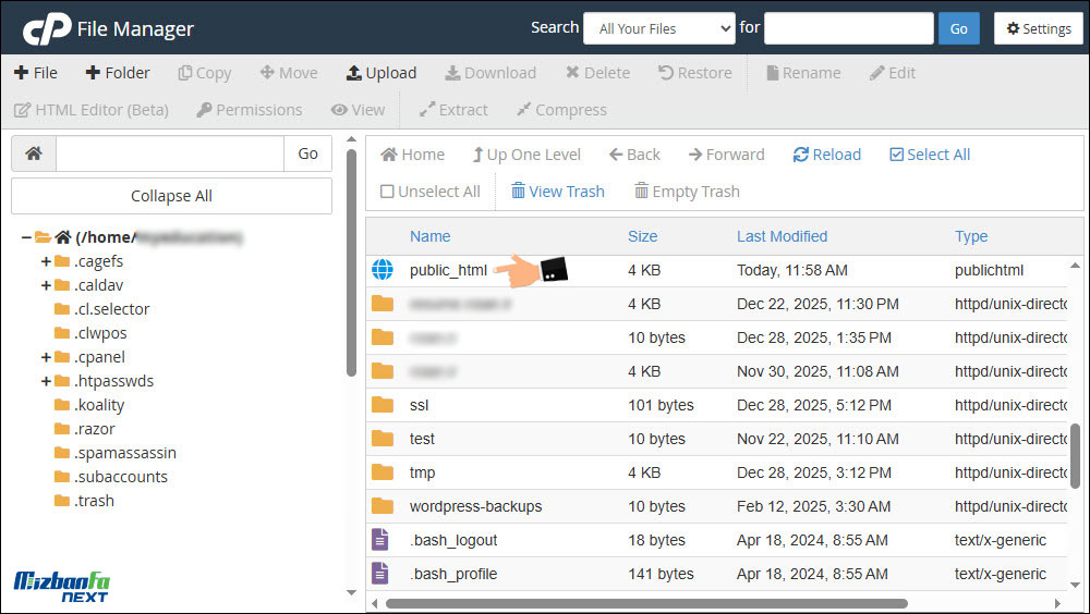 برای مشاهده ی حجم فایل ایجاد شده از کدام گزینه استفاده می کنیم؟