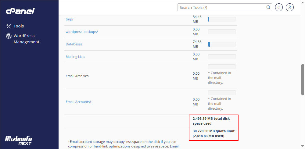 برای مشاهده ی حجم فایل ایجاد شده از کدام گزینه استفاده می کنیم؟