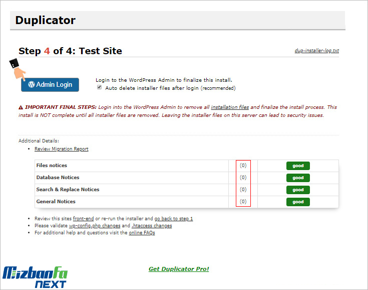 آموزش راه اندازی بسته نصبی وردپرس