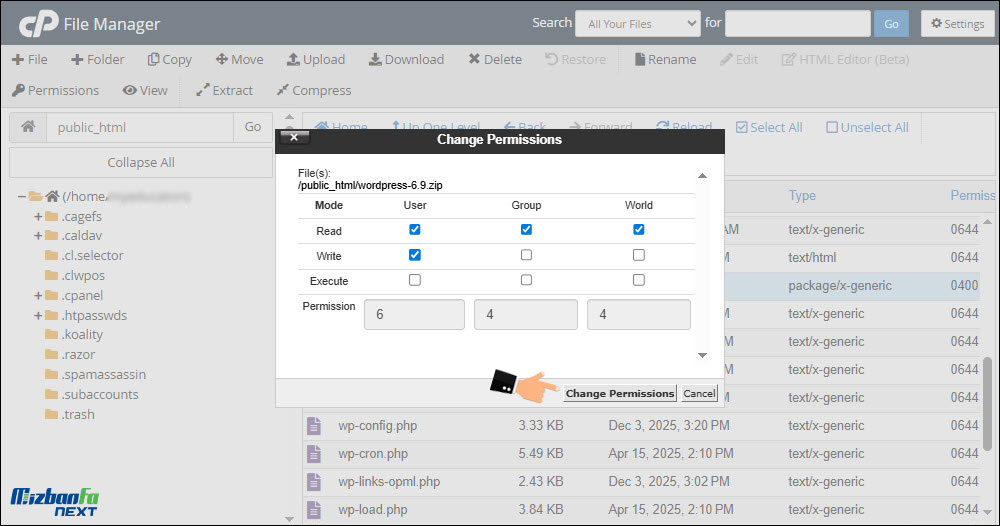 تغییر سطح دسترسی در سی پنل