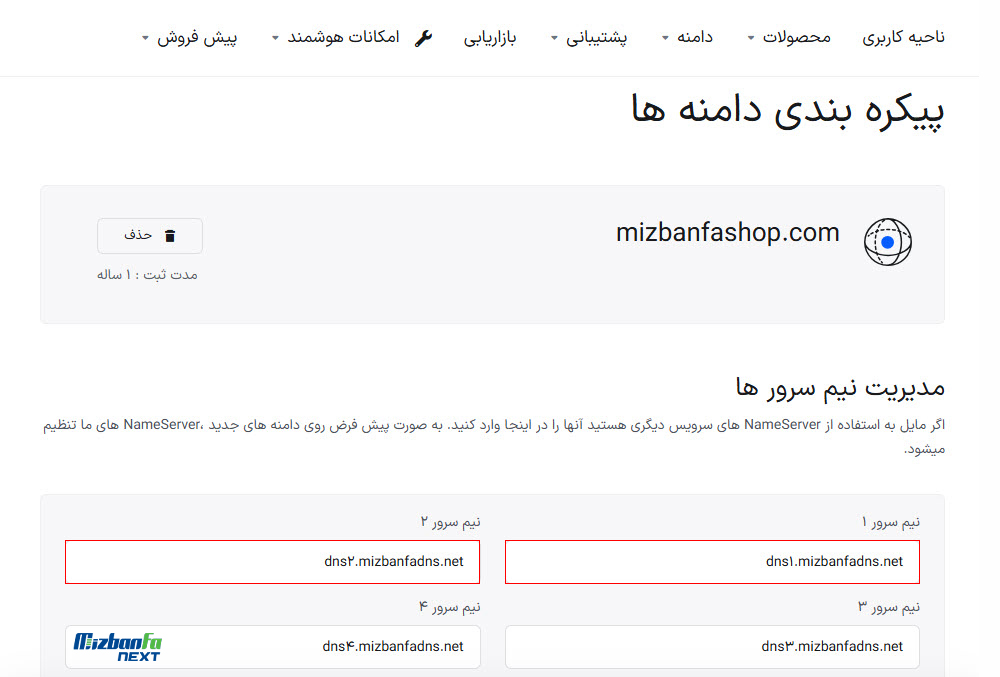 ست و نشر نیم سرورها روی دامنه