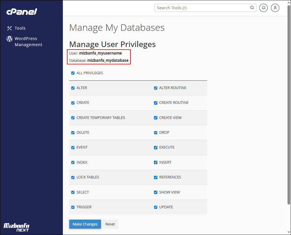 چگونه دیتابیس در سی پنل بسازیم
