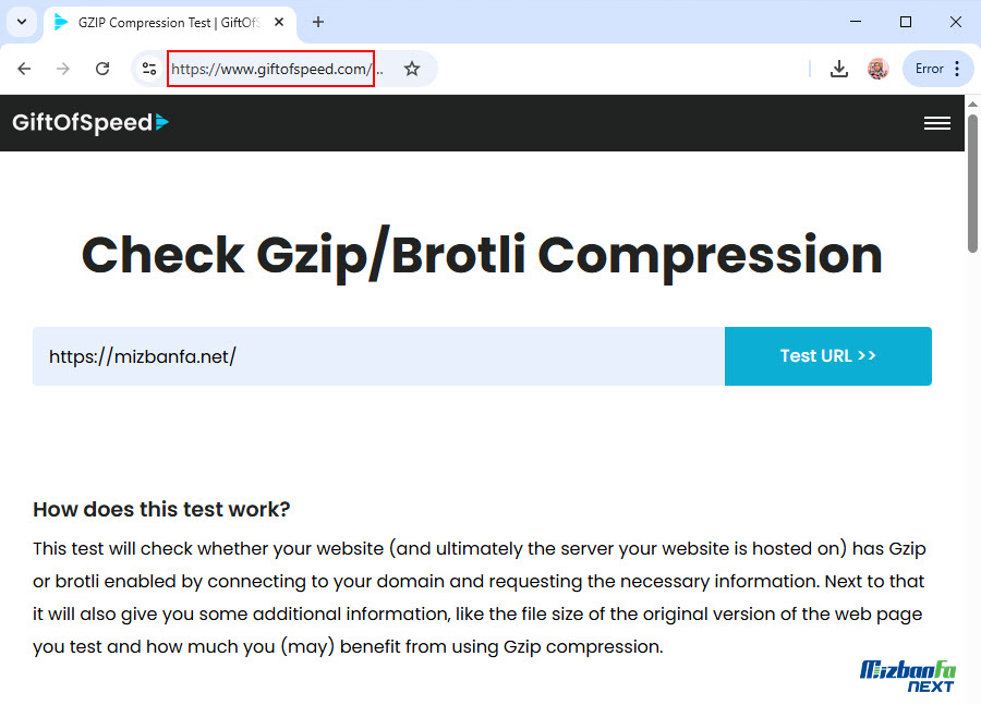 فعال کردن Gzip Compression