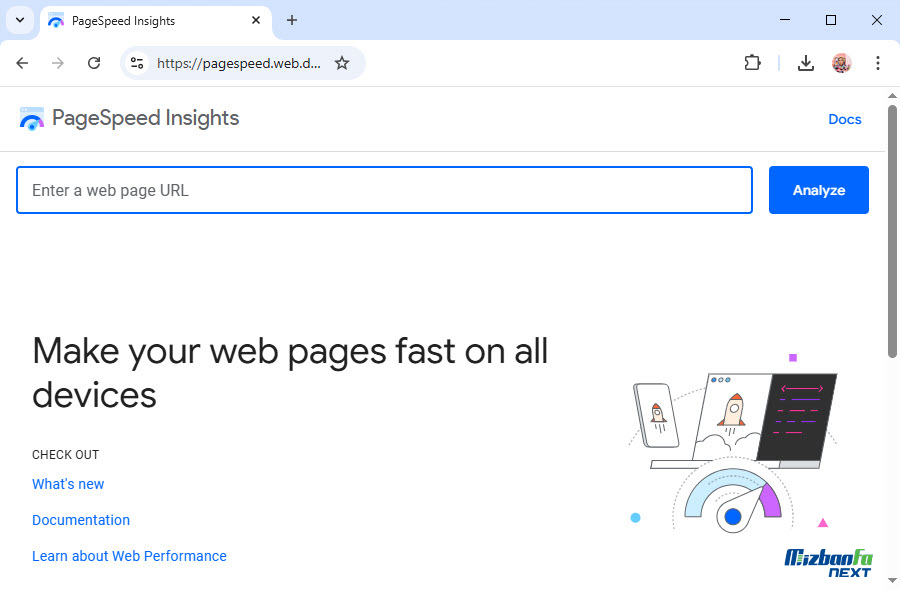 سرویس سنجش سرعت Google PageSpeed Insights