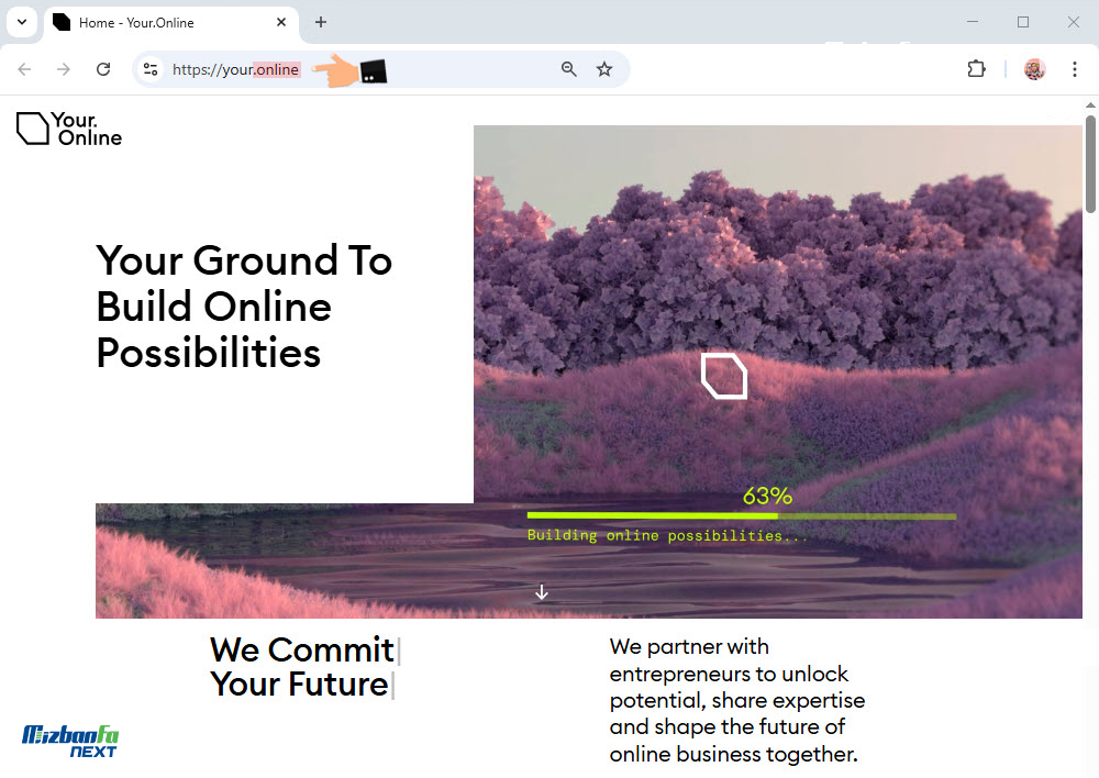 معنی پسوند دامنه online.