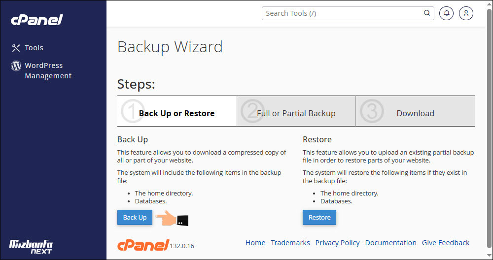 آموزش فول بک آپ در هاست سی پنل