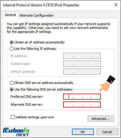 ست کردن DNS کامپیوتر زمان قطعی اینترنت
